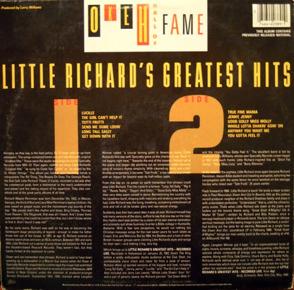 Little Richard - Little Richard's Greatest Hits Recorded Live (Okeh Hall Of Fame)