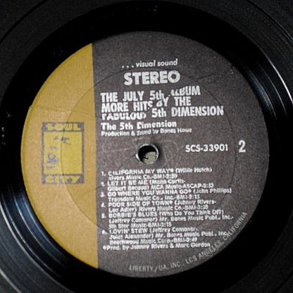 The July 5th Album - More Hits By The Fabulous 5th Dimension - secondary