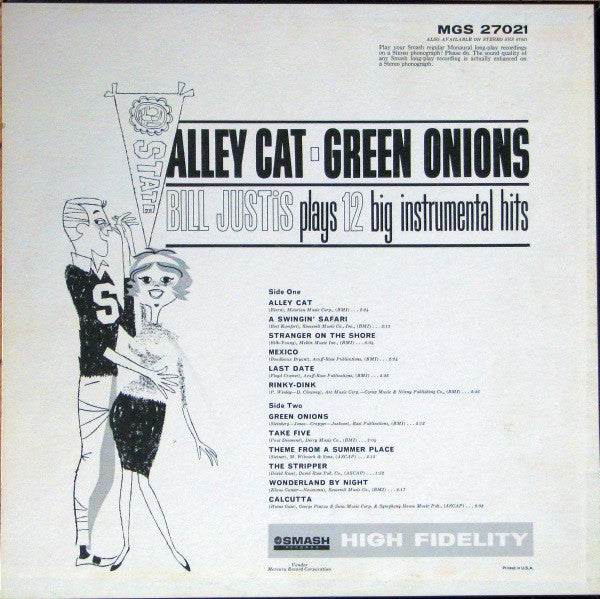 Alley Cat / Green Onions: Bill Justis Plays 12 Big Instrumental Hits - secondary