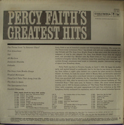 Percy Faith's Greatest Hits - secondary