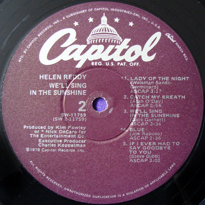 We'll Sing In The Sunshine - secondary