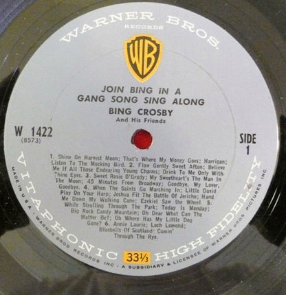 Bing Crosby & His Friends - Join Bing In A Gang Song Sing Along