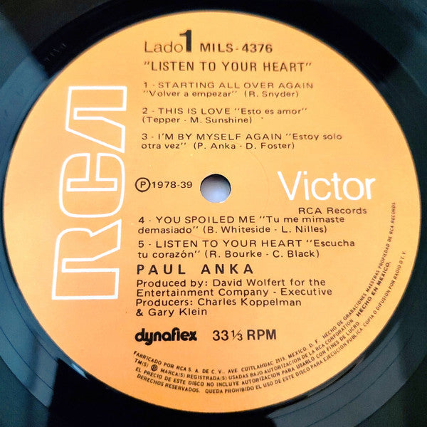 Paul Anka - Listen To Your Heart