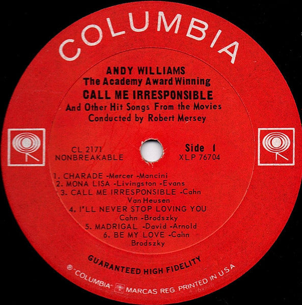 Call Me Irresponsible And Other Hit Songs From The Movies - secondary