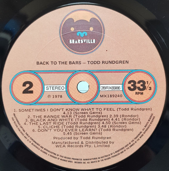 Back To The Bars - secondary