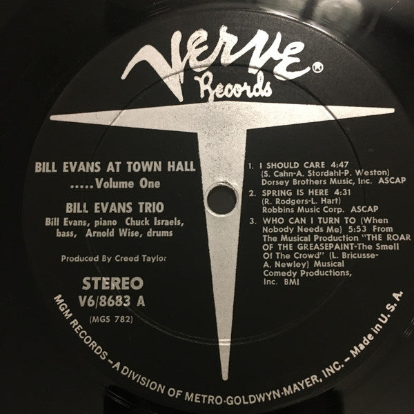 Bill Evans At Town Hall (Volume One) - secondary