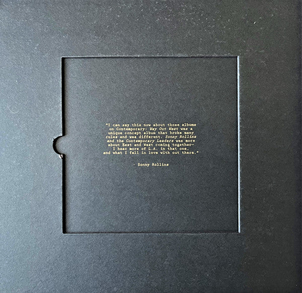 Go West! The Contemporary Records Albums - secondary