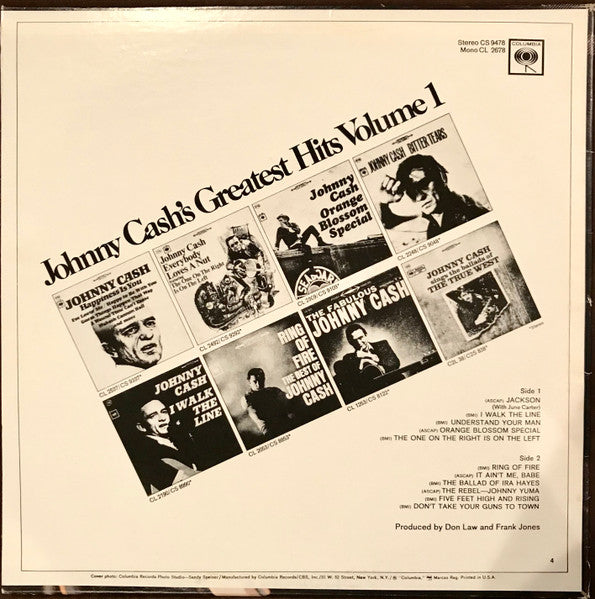 Johnny Cash's Greatest Hits (Volume 1) - secondary