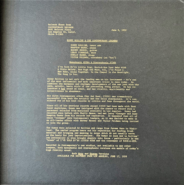 Go West! The Contemporary Records Albums - secondary