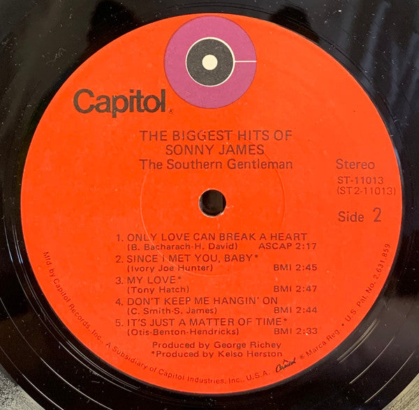 The Biggest Hits Of Sonny James - The Southern Gentleman - secondary