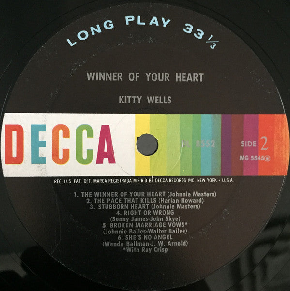 Kitty Wells - Winner Of Your Heart