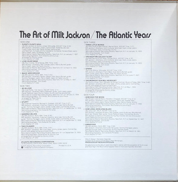 The Art Of Milt Jackson - The Atlantic Years - secondary