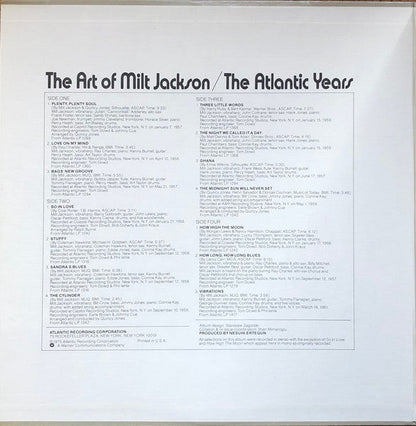 The Art Of Milt Jackson - The Atlantic Years - secondary