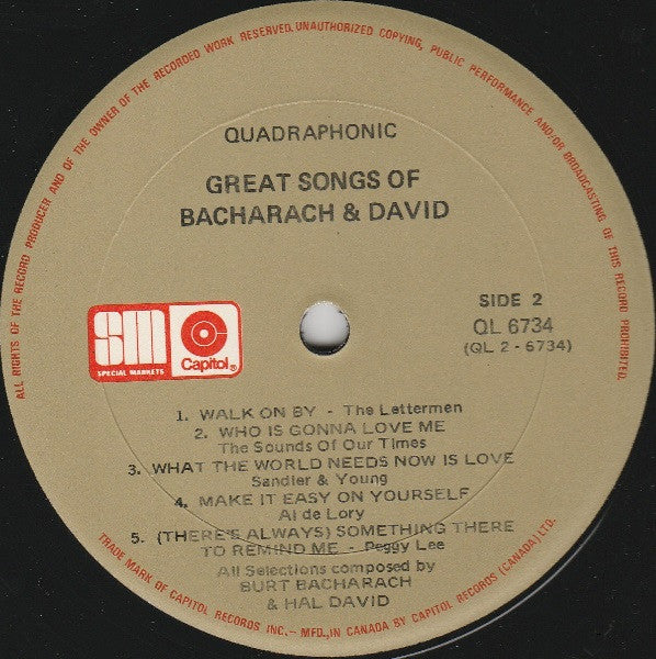 Great Songs Of Bacharach & David - secondary