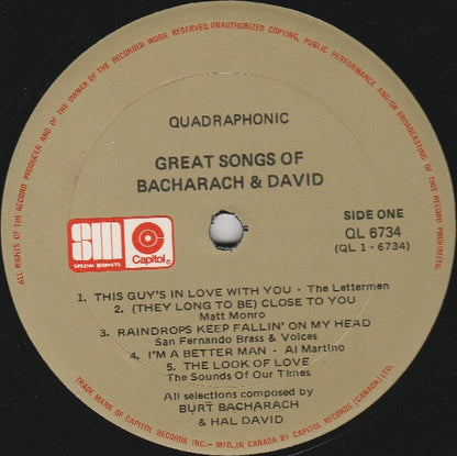 Great Songs Of Bacharach & David - secondary