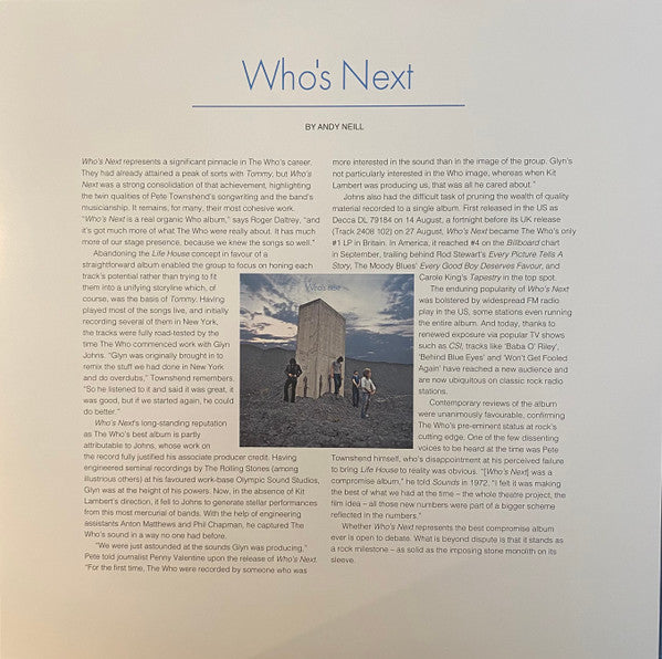 Who's Next - secondary