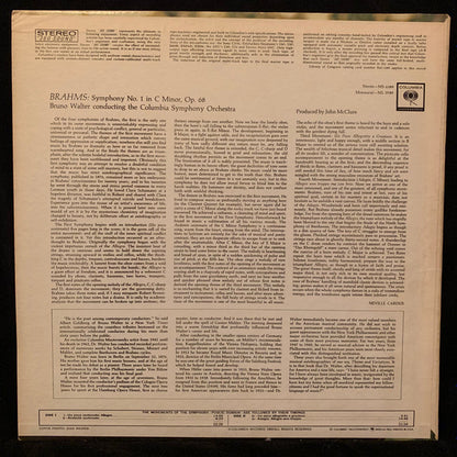 Johannes Brahms, Bruno Walter, Columbia Symphony Orchestra - Symphony No. 1