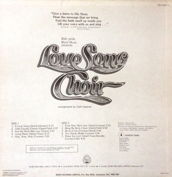 The Young Church Singers - Love Song Choir