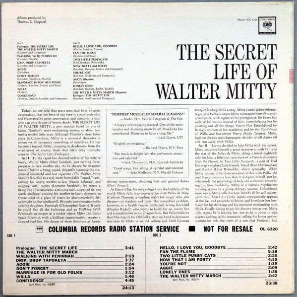 Leon Carr, Earl Shuman, Marc London, Cathryn Damon, Eugene Roche, James Thurber - The Secret Life Of Walter Mitty (Original Cast Recording)