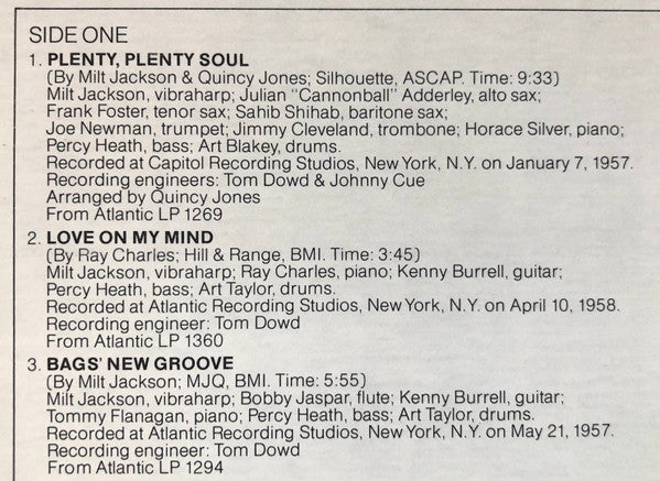 The Art Of Milt Jackson - The Atlantic Years - secondary