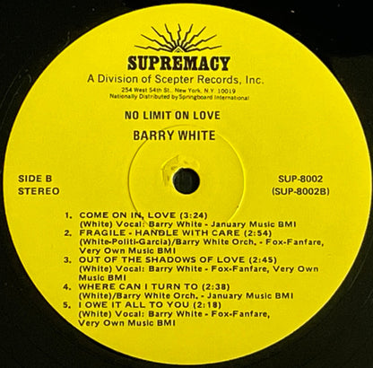 No Limit On Love - secondary