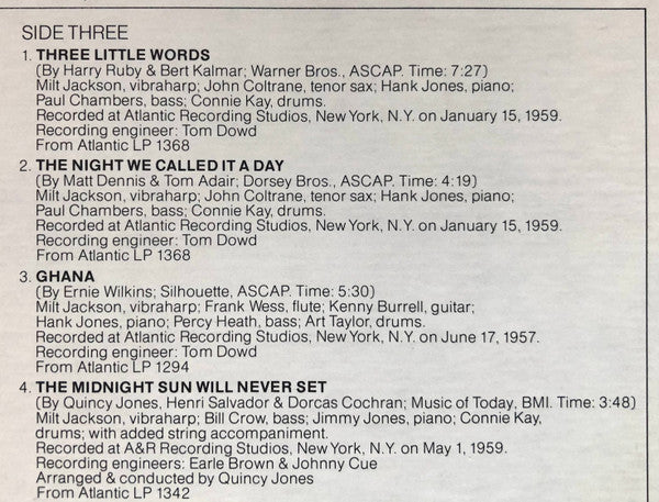 The Art Of Milt Jackson - The Atlantic Years - secondary