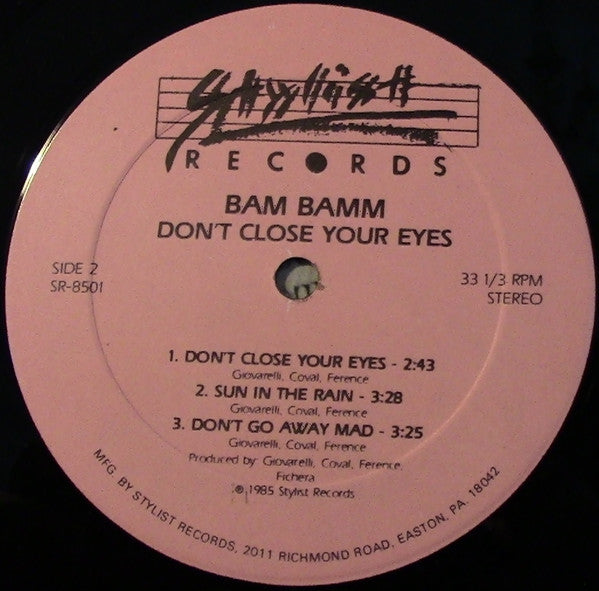 Bam Bamm - Don't Close Your Eyes
