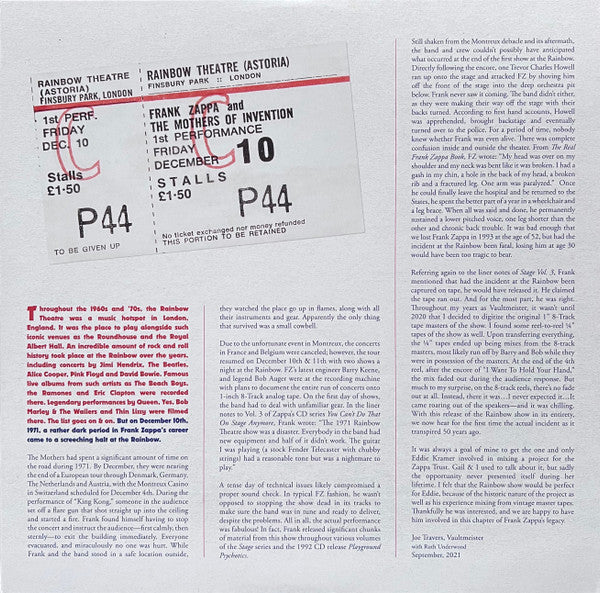 Rainbow Theatre London, England December 10, 1971 - secondary