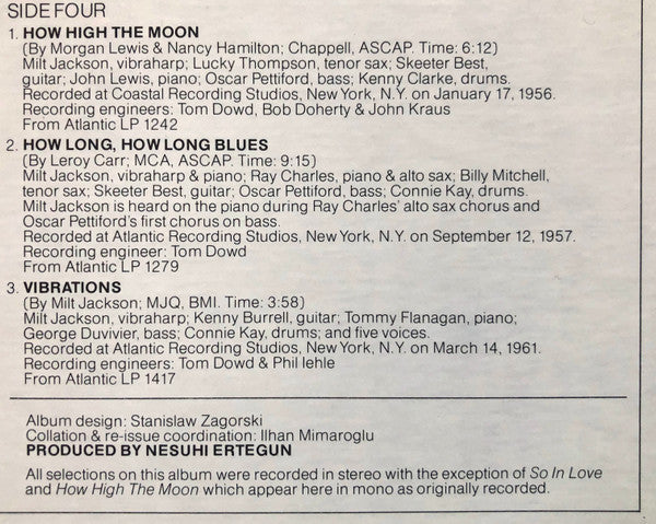 The Art Of Milt Jackson - The Atlantic Years - secondary
