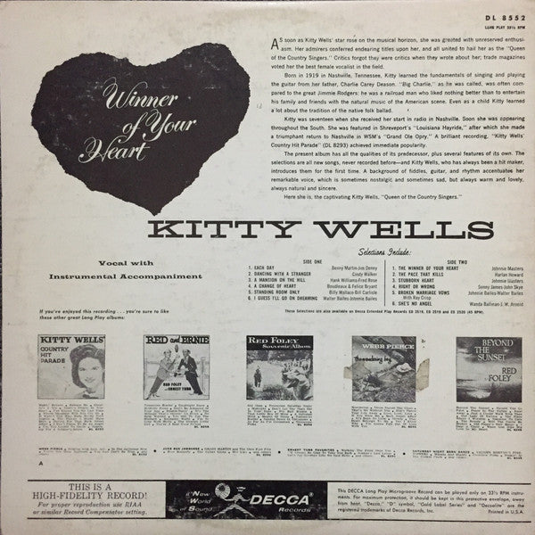 Kitty Wells - Winner Of Your Heart
