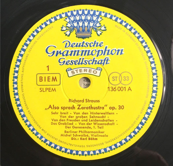 Richard Strauss, Berliner Philharmoniker, Karl Böhm - Also Sprach Zarathustra, Op. 30