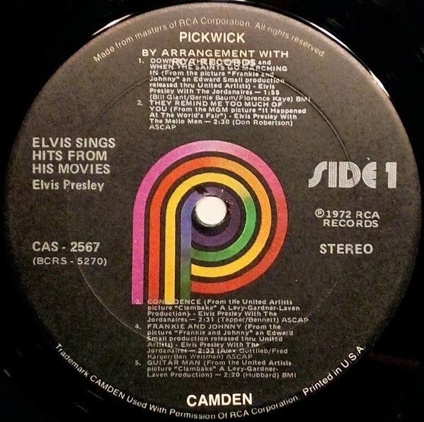 Sings Hits From His Movies, Volume 1 - secondary