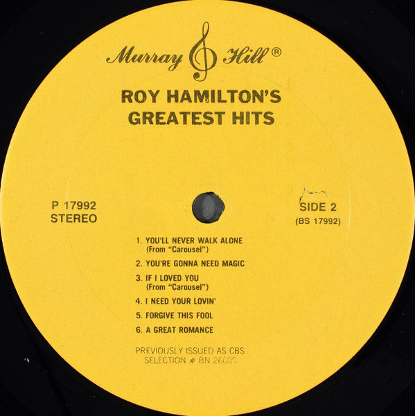 Roy Hamilton's Greatest Hits - secondary
