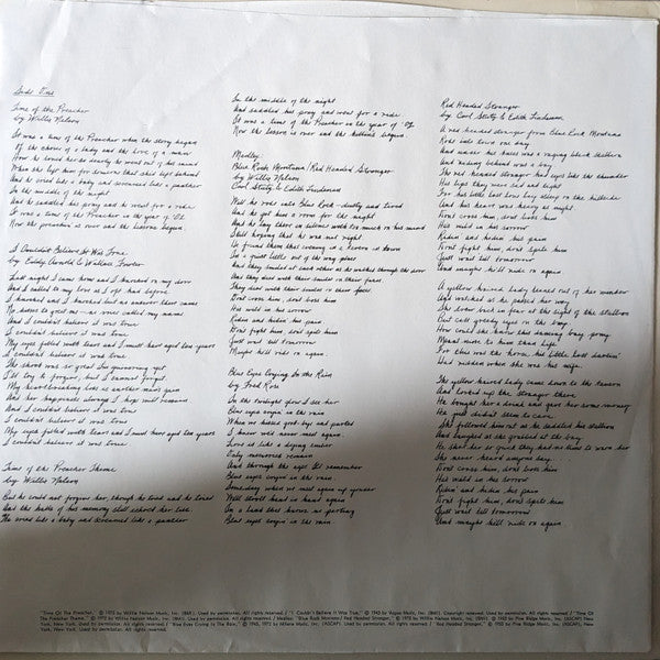 Red Headed Stranger - secondary