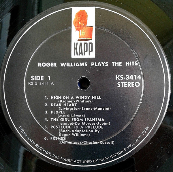 Roger Williams (2) - Roger Williams Plays The Hits