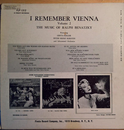 Ralph Benatzky, The Schrammel Orchestra, Greta Keller, Peter Heinz Kersten - I Remember Vienna Vol.2