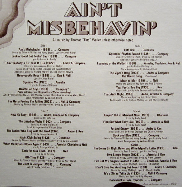 Ain't Misbehavin': The New Fats Waller Musical Show - secondary