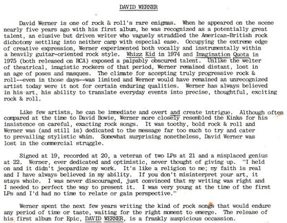 David Werner - secondary