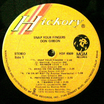 Don Gibson - Snap Your Fingers
