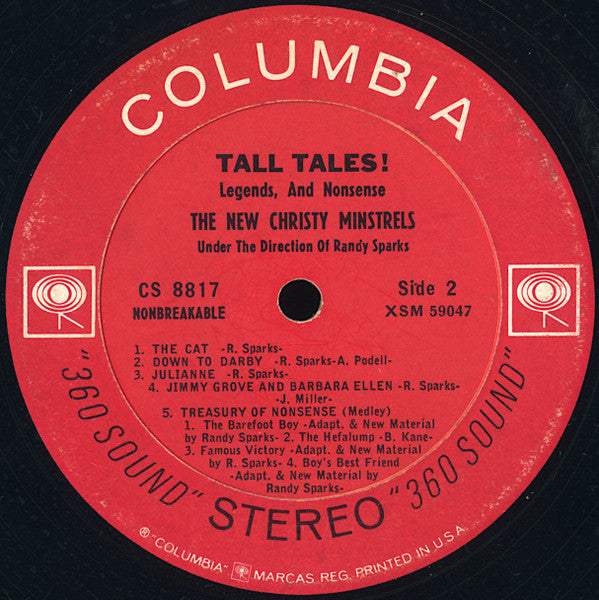 The New Christy Minstrels Tell Tall Tales! Legends And Nonsense - secondary