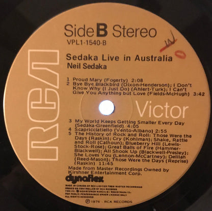 Neil Sedaka - Sedaka Live In Australia