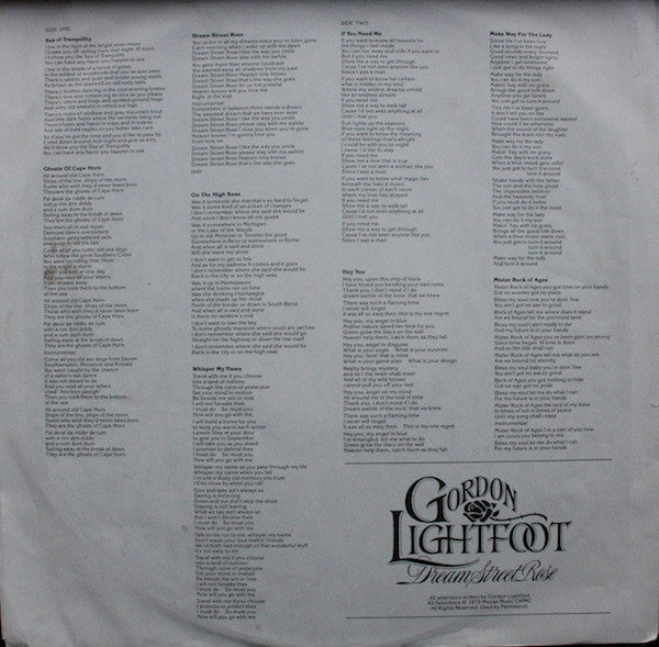Gordon Lightfoot - Dream Street Rose