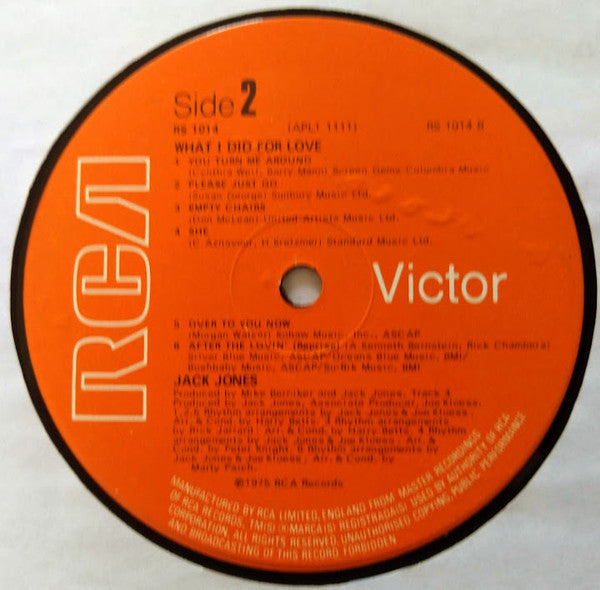Jack Jones - What I Did For Love