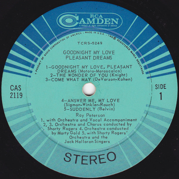 Ray Peterson - Goodnight My Love, Pleasant Dreams