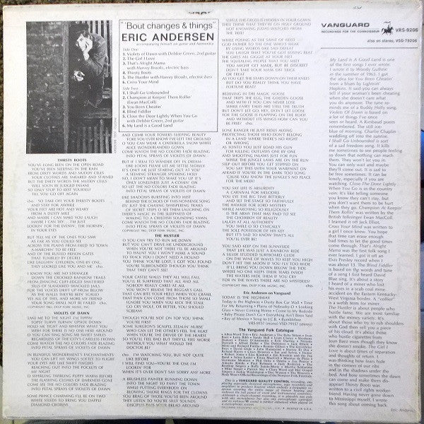 Eric Andersen - 'Bout Changes & Things