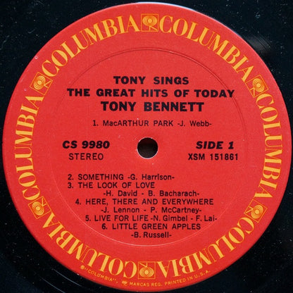 Tony Bennett - Tony Sings The Great Hits Of Today