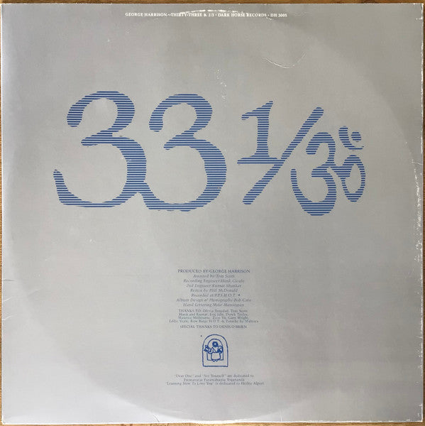 George Harrison - Thirty Three & 1/ૐ