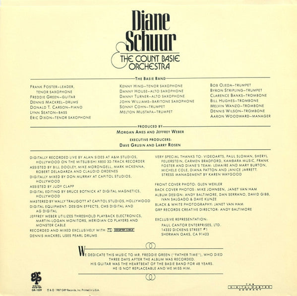 Diane Schuur, Count Basie Orchestra - Diane Schuur And The Count Basie Orchestra