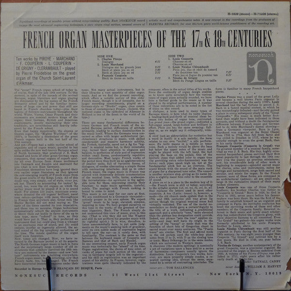 Pierre Froidebise - French Organ Masterpieces Of The 17th And 18th Centuries