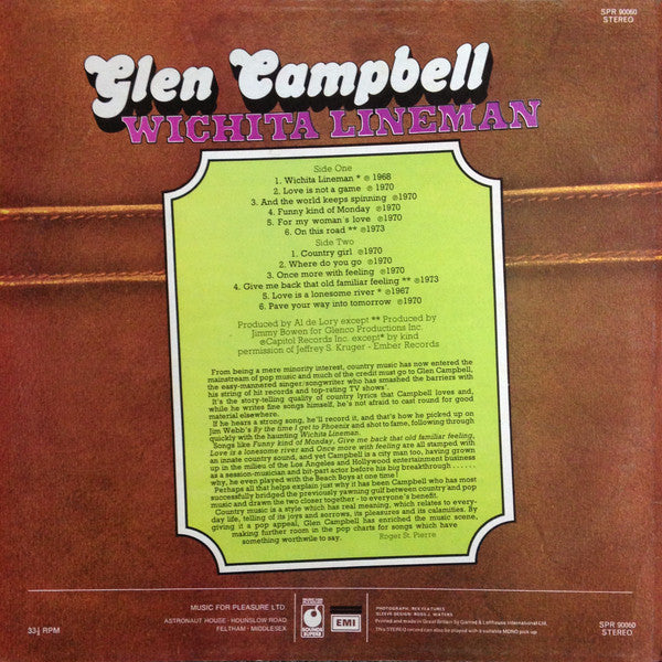 Glen Campbell - Wichita Lineman